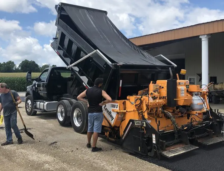 Commercial parking lot line striping